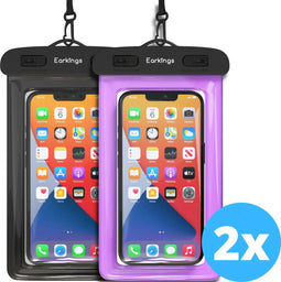 Waterdichte telefoonhoesjes - Set van 2 stuks - Inclusief veiligheidsband - Geschikt voor alle formaten (2 stuks)