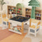 Coast Tafel en Stoelen Set - Bureau met 2 Stoelen - Ergonomisch - Wit/Grijs/Natuur (2 stuks)