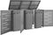 vidaXL - Containerberging - dubbel - 138x77,5x112,5 - cm - roestvrij - staal