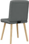 vidaXL - Eetkamerstoelen - 2 - st - stof - donkergrijs