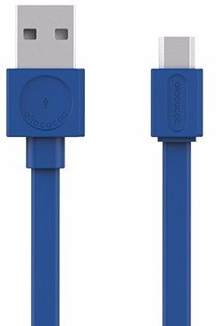 Allocacoc 10452BL/USBMBC - USB A naar USB 2.0 micro kabel - Blauw