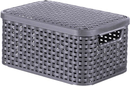 Curver Style - Opbergmand met deksel S - 6L - Antraciet - 28,5x19,4x13cm