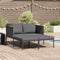 vidaXL - Ligbed - met - Kussens - voor - 2 - Personen - - - Antraciet - - - 115x153x69,5 - cm - - - Staal