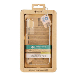 Muvit for Change iPhone X/XS - Telefoonhoes - Eco-friendly Antibacterieel - Transparant
