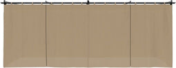 vidaXL - Prieel - met - gordijnen - 6x3 - m - staal - taupe