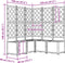 vidaXL - Tuinplanter - met - Trellis - 5 - stuks - Zwart - 120x120x143 - cm