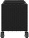 vidaXL - Plantenbak - met - wielen - 3 - potten - 107x32x38 - cm - poly - rattan - zwart