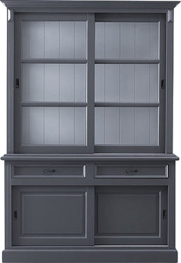 HSM Collection buffetkast Provence - 150 cm - donkergrijs/wit