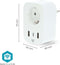 Nedis SmartLife Slimme Stekker – Smart Plug – WiFi – Energiemeter & Tijdschakelaar – 3680W – App & Spraak – iOS / Android – 1 Stuk