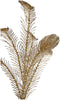PTMD Leaves Plant Pauwenveer Kunsttak - 46 x 34 x 93 cm - Goud glitter