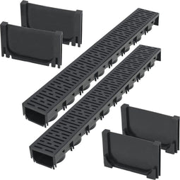 vidaXL - Afvoergoten - 2 - m - kunststof