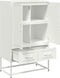 vidaXL - Hoge - kast - 68x39x111,5 - cm - staal - wit