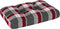 vidaXL - Palletkussen - 60x40x12 - cm - stof - ruitpatroon - rood