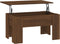 vidaXL - Salontafel - 79x49x41 - cm - bewerkt - hout - bruin - eikenkleur