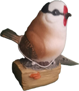 Tuinbeeld Vogel poly sensor 10x7x12cm (1 stuk) assorti