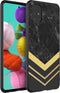 iMoshion Hoesje Geschikt voor Samsung Galaxy A51 Hoesje Siliconen - iMoshion Design hoesje - Goud / Zwart / Graphic Marble Gold