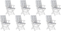 Set van 8 rug/zitkussens MAUI PREMIUM Grijs