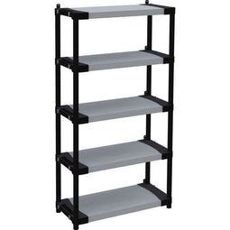 Kunststof plank - TOOD - 5 planken - Draagvermogen 80 kg - 80x40x171 cm - Zwart/grijs