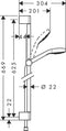 Hansgrohe Croma Select E Vario - Doucheset 3 straalsoorten - Wit/chroom