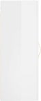 vidaXL - Hangkast - 34,5x34x90 - cm - hoogglans - wit