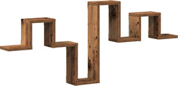 vidaXL - Wandplank - Oud - Hout - 104,5x10x43 - cm - Engineered - Wood