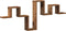 vidaXL - Wandplank - Oud - Hout - 104,5x10x43 - cm - Engineered - Wood