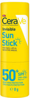 CeraVe Onzichtbare Zonnebrand Stick SPF 50+ - 3 essentiële ceramiden - 8g