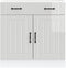 vidaXL - Keuken - onderkast - Lucca - bewerkt - hout - hoogglans - wit