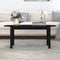 vidaXL - Salontafel - 110x55x45 - cm - massief - grenenhout - zwart