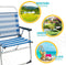 Strandstoel Aktive Blauw Wit 48 x 88 x 50 cm Aluminium Opvouwbaar (4 Stuks)