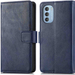 iMoshion Hoesje Geschikt voor Motorola Moto G51 Hoesje Met Pasjeshouder - iMoshion Luxe Bookcase - Donkerblauw