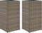 vidaXL - Plantenbakken - 2 - st - 30x30x60 - cm - poly - rattan - grijs