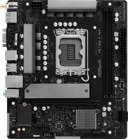ASRock H810M-X - Micro-ATX Moederbord - Intel H810 - 2x DDR5 - Wi-Fi 5 (802.11ac) - 2.5Gbps Ethernet