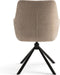 Furnihaus Olivia - Draaibare Eetkamerstoel - Armleuning 360° draaifunctie - Taupe