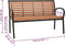 vidaXL - Tuinbank - 116 - cm - staal - en - HKC - zwart - en - bruin