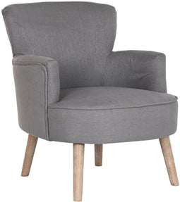 Leunstoel DKD Home Decor Spar Polyester Donker grijs (66 x 70 x 88 cm)