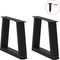 vidaXL - Eettafelpoten - 2 - st - V-vormig - 40x(30-31,3) - cm - staal - zwart