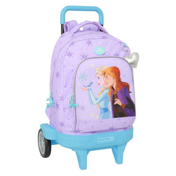 Schoolrugzak met Wielen Frozen Spirit Lila 33 x 45 x 22 cm