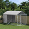 vidaXL - Hondenkennel - met - dak - 2x6x2,5 - m - gegalvaniseerd - staal - zilverkleur