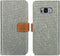 iMoshion Hoesje Geschikt voor Samsung Galaxy S8 Hoesje Met Pasjeshouder - iMoshion Luxe Canvas Bookcase - Grijs