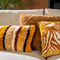 Dutch Decor CLEO - Sierkussen 30x50 cm - fluffy kussen met strepen - Honey Ginger - multicolour - Inclusief binnenkussen