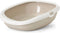 Savic Gizmo - Kattenbak - Verlaagde instap en gritrooster - Mokka/Wit - 52 x 39.5 x 15 cm