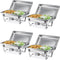 Chafing dish set RVS - 2 bakken GN 1/2 - 9L capaciteit - (2 stuks)