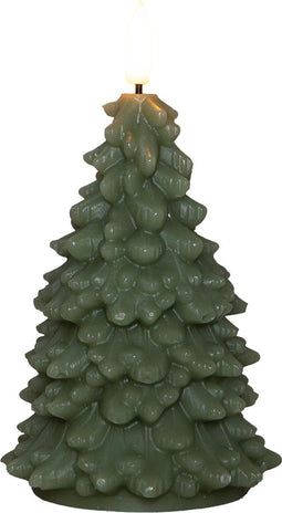 Anna's Collection - Kaars kerstboom wax led 3d vlam op batterij met...
