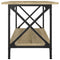 Salontafel 80x45x45 cm bewerkt hout en ijzer sonoma eikenkleur