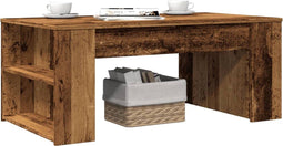 vidaXL - Salontafel - 102x55x42 - cm - bewerkt - hout - oud - houtkleurig