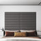 vidaXL - Wandpanelen - 12 - st - 1,62 - m² - 90x15 - cm - kunstleer - grijs