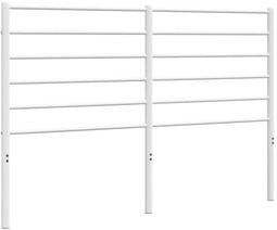 vidaXL - Hoofdbord - metaal - wit - 135 - cm