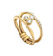 Esprit ESRG001912 - Dames Ring - Goudkleurig Zilver - Zirkonia