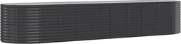 vidaXL - Plantenbak - 396x100x68 - cm - gepoedercoat - staal - antracietkleurig